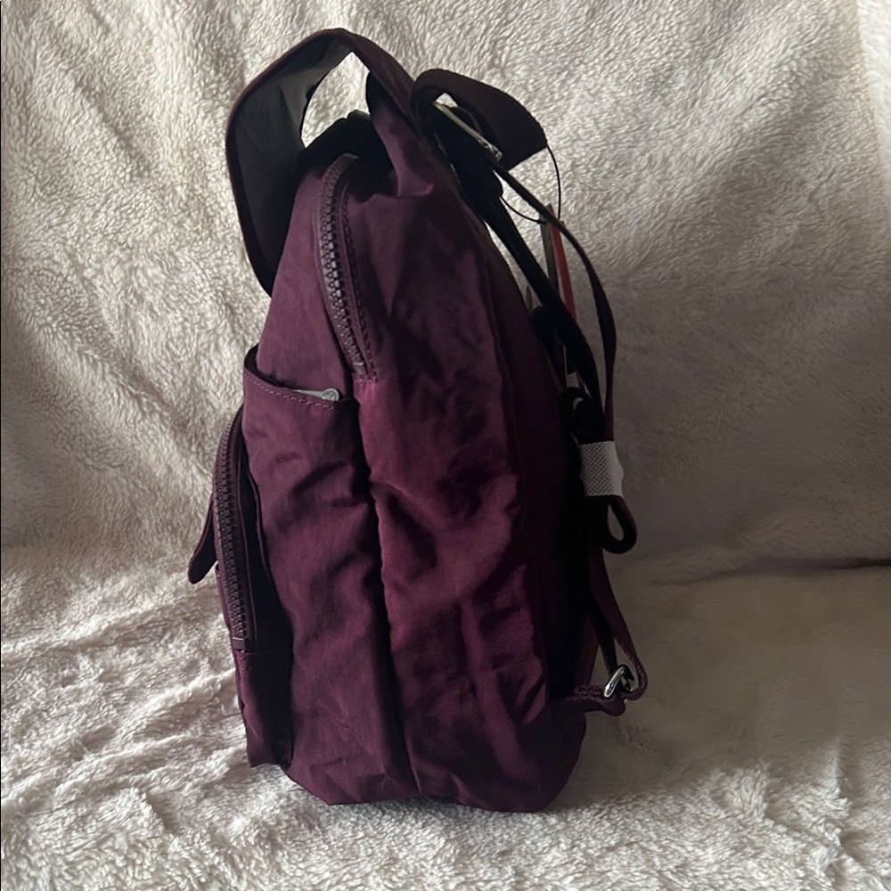 Kipling Queenie Burgundy Backpack with Keychain - Picture 4 of 16